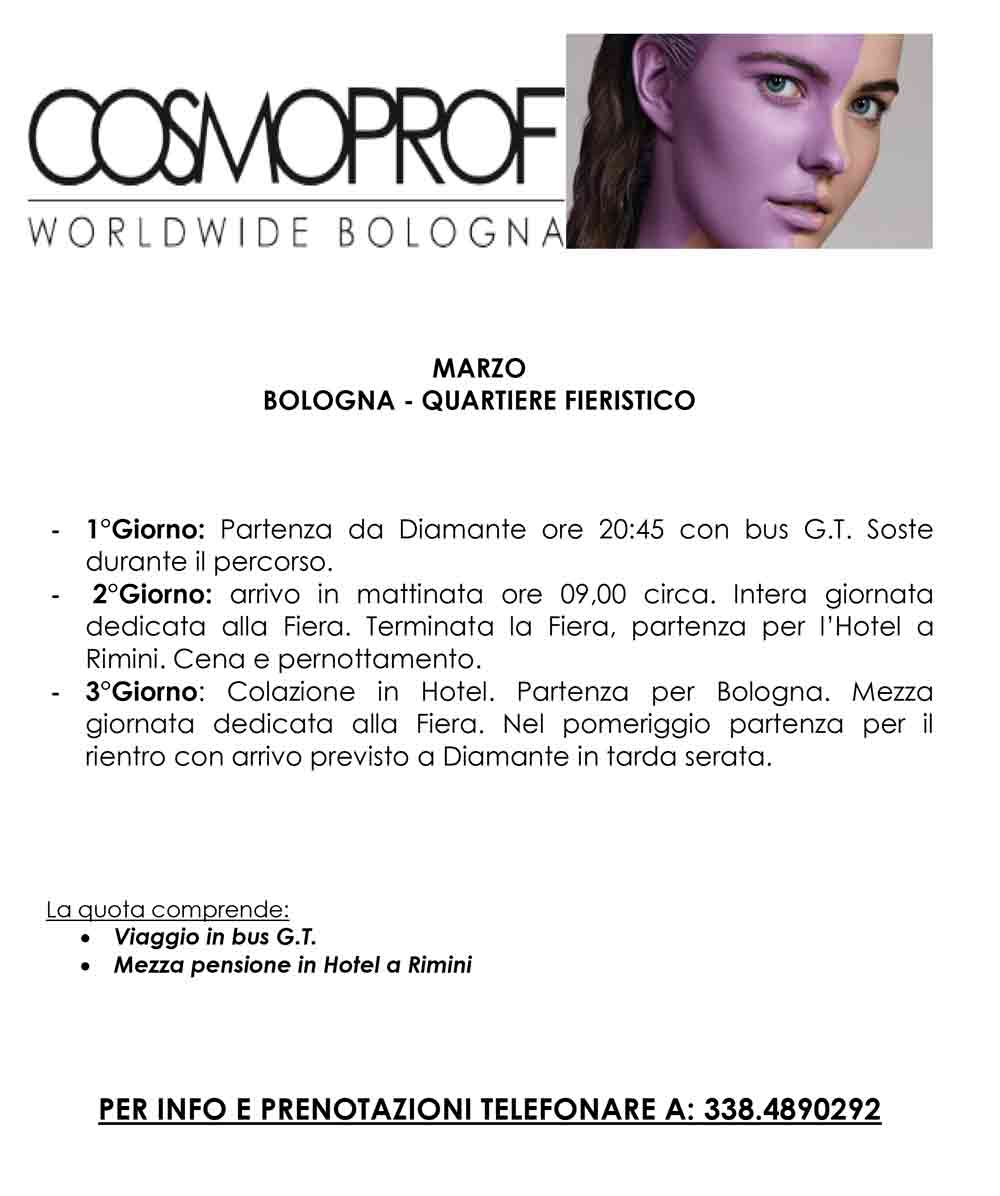 viaggio cosmoprof